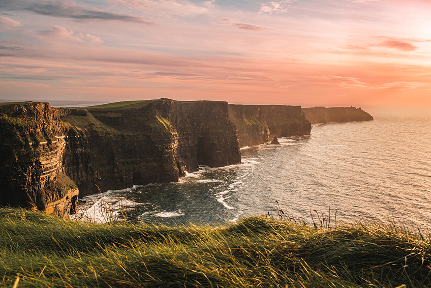 Cliffs of Moher at sunset